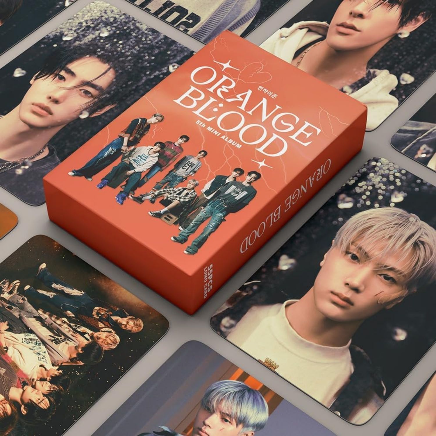 ENHYPEN '' Orange Blood '' Çift Yön Baskılı Lomo Card Seti