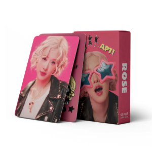 BLACKPINK  Rose '' APT ''  Çift Yön Baskılı Hologramlı Laser/Lomo Card Seti