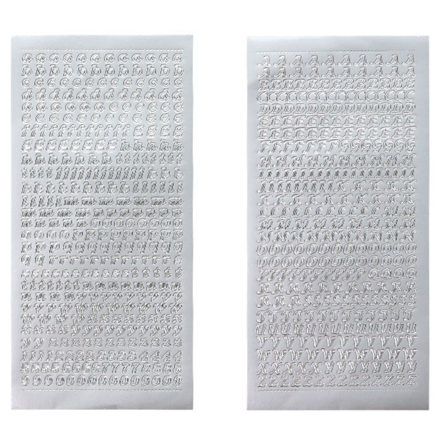 Alfabe Sticker - Silver