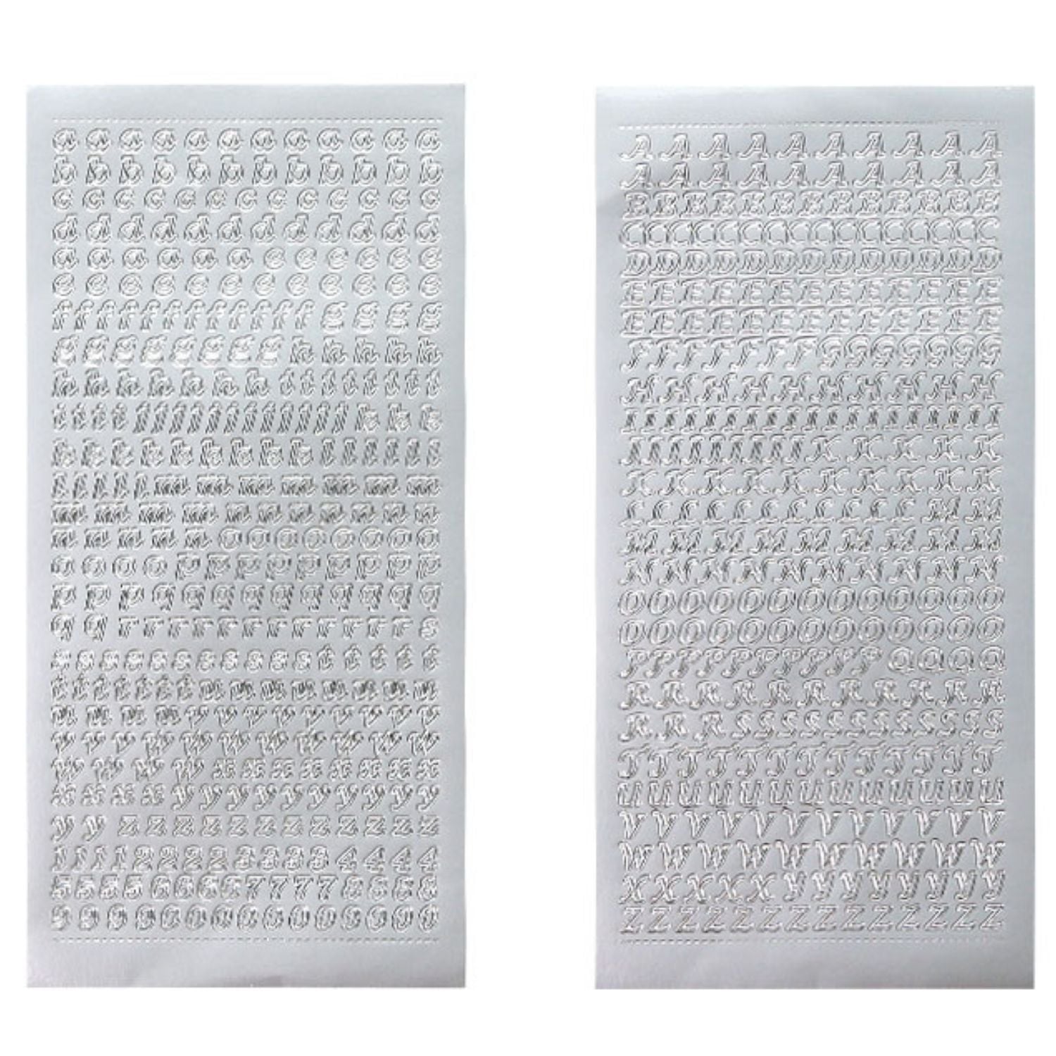 Alfabe Sticker - Silver