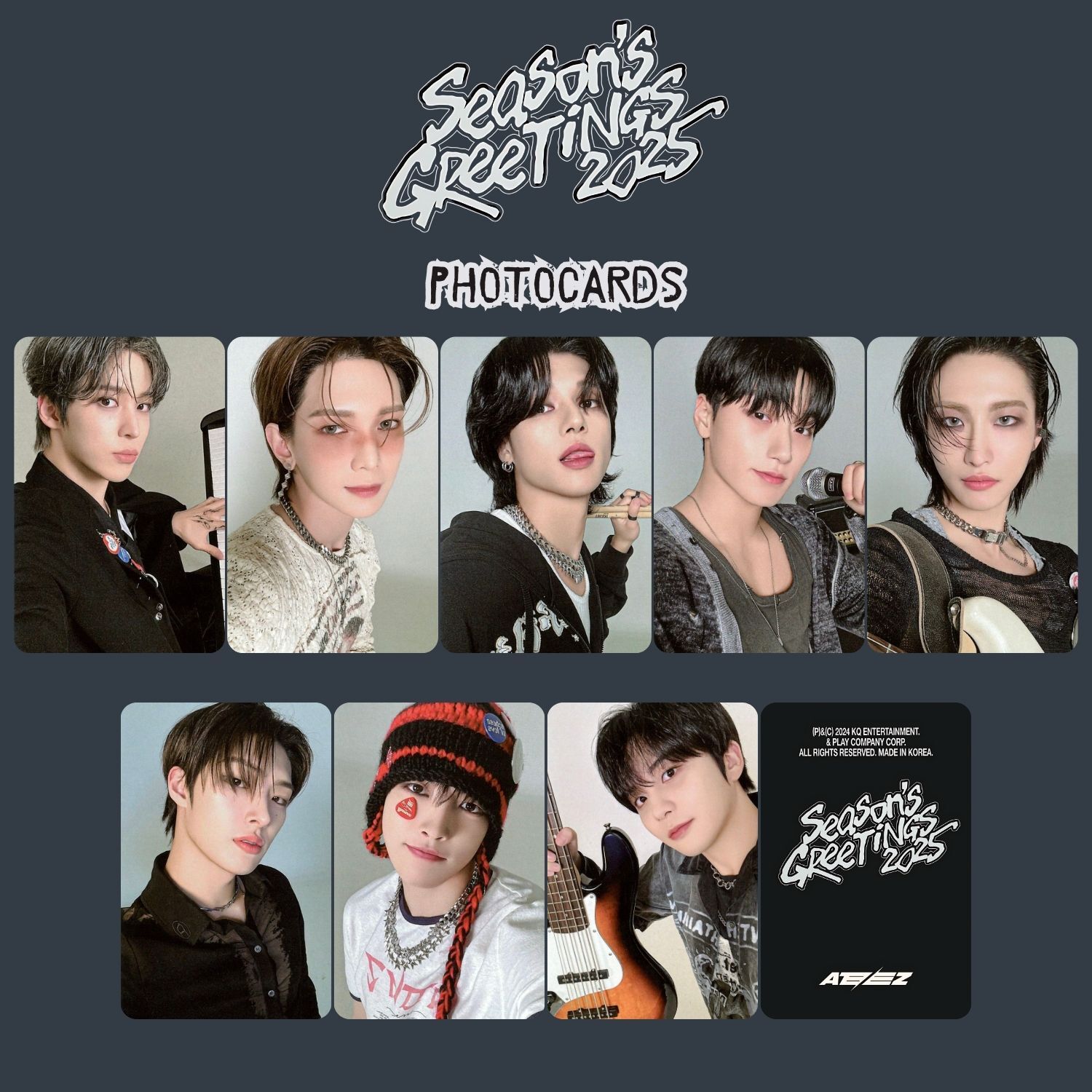 ATEEZ  ''2025 Season's Greetings '' Photocards Set