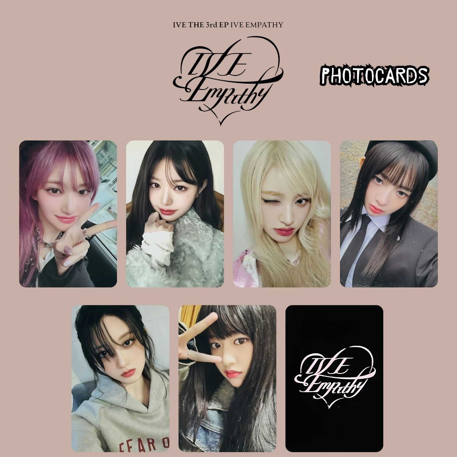 IVE '' Empathy '' Photocards Set And Us Ver.