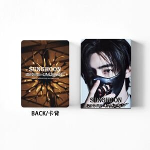 ENHYPEN Sunghoon '' Desire Unleash '' Çift Yön Baskılı Lomo Card Seti (55 Pcs)