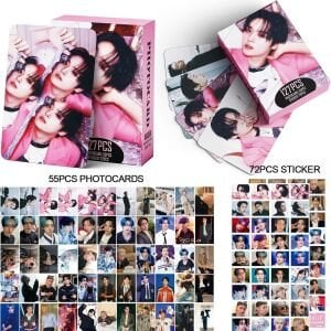 STRAY KIDS Lee Know '' DO IT '' Çift Yön Baskılı Lomo Card Seti (55 Pcs)