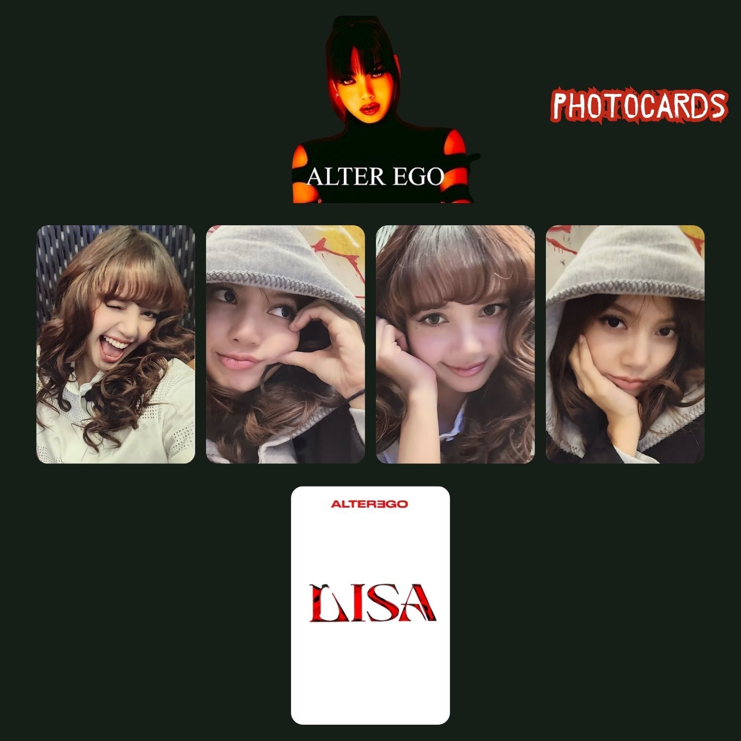 BLACKPINK Lisa '' Alter Ego '' Photocards Set POB 1