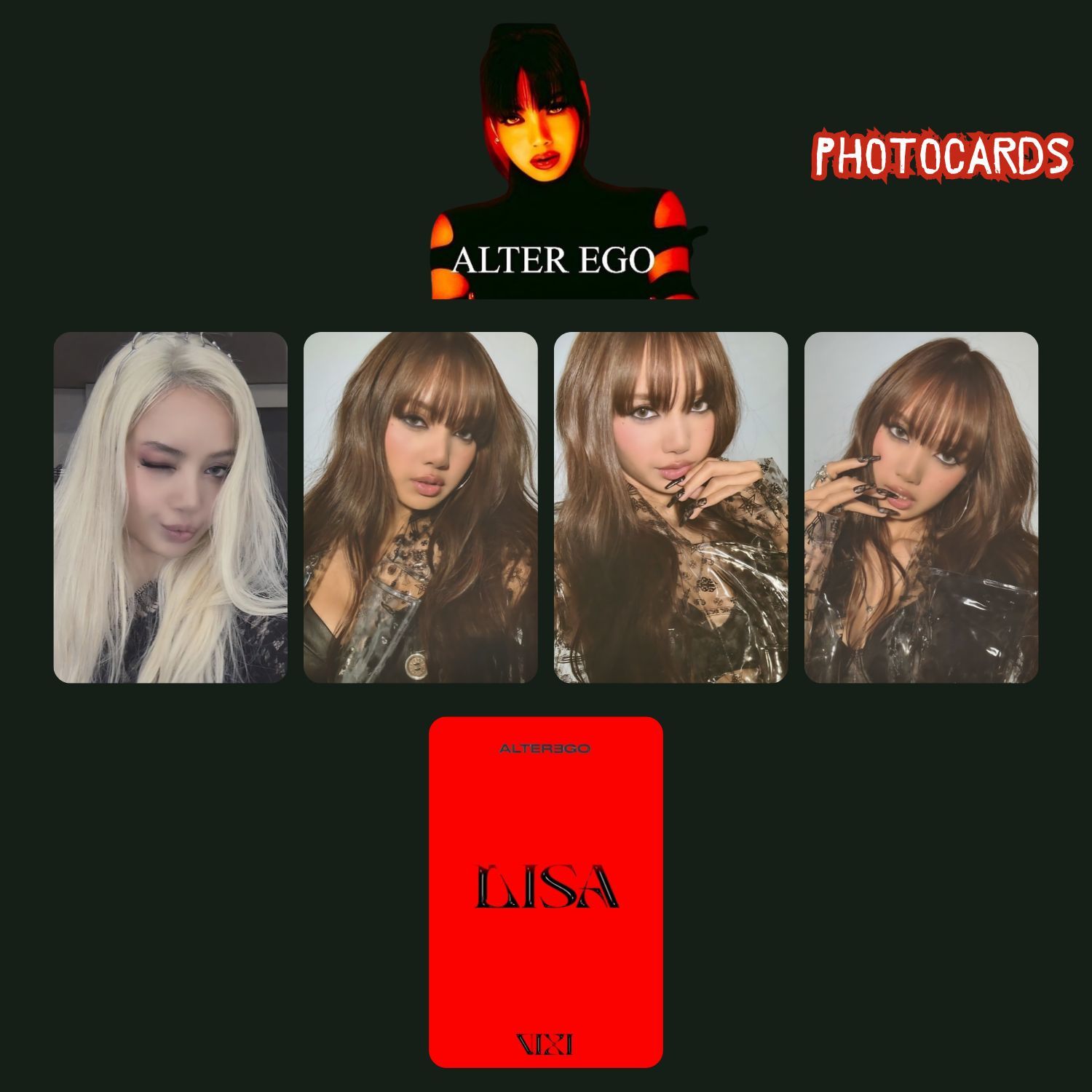 BLACKPINK Lisa '' Alter Ego '' VIXI Photocards Set