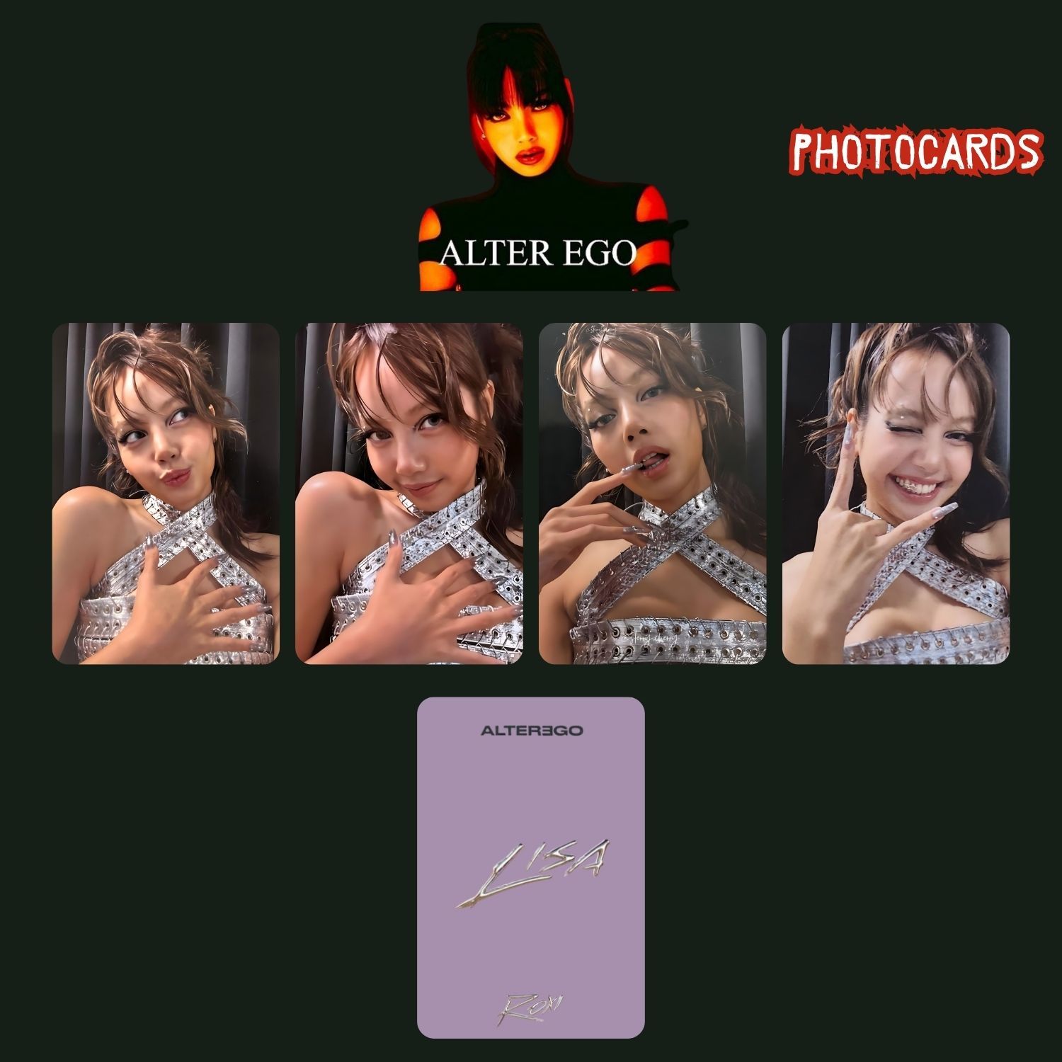 BLACKPINK Lisa '' Alter Ego '' ROXI Photocards Set