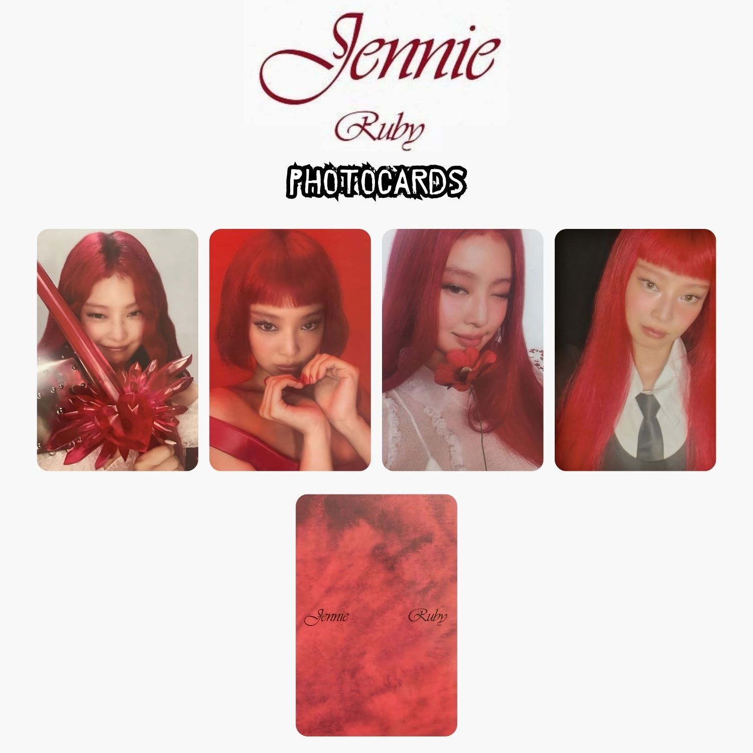 BLACKPINK Jennie '' Ruby '' Photocards Set 1