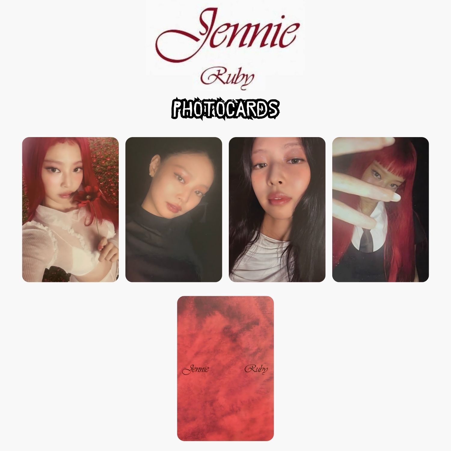 BLACKPINK Jennie '' Ruby '' Photocards Set 2
