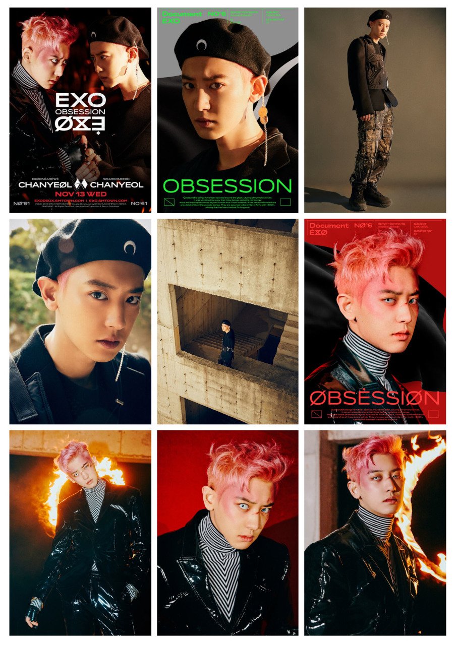 EXO CHANYEOL ''Obsession'' Fotokart Seti