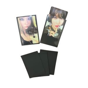 Renk Fonlu Desensiz Kart Koruyucu/Sleeve (5 Adet) Siyah