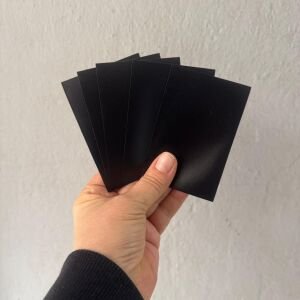 Renk Fonlu Desensiz Kart Koruyucu/Sleeve (5 Adet) Siyah