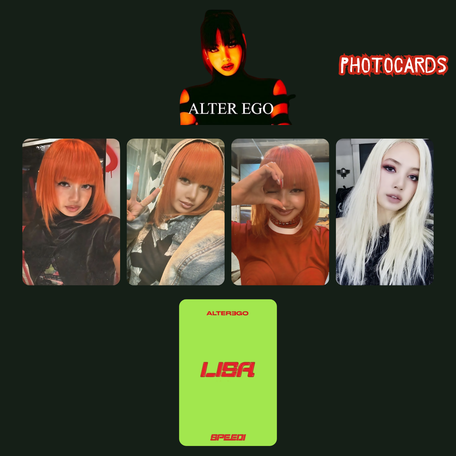 BLACKPINK Lisa '' Alter Ego '' Speedi Photocards Set