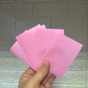 Renk Fonlu Desensiz Kart Koruyucu/Sleeve (5 Adet) Pembe