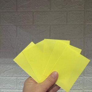 Renk Fonlu Desensiz Kart Koruyucu/Sleeve (5 Adet) Sarı