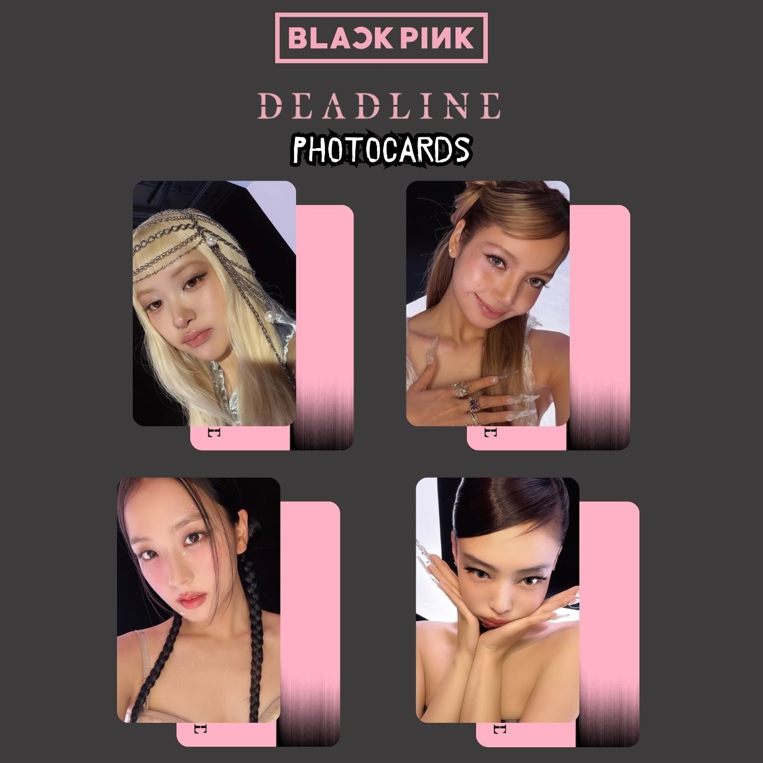 BLACKPINK '' Deadline '' Pink Ver. Photocards Set
