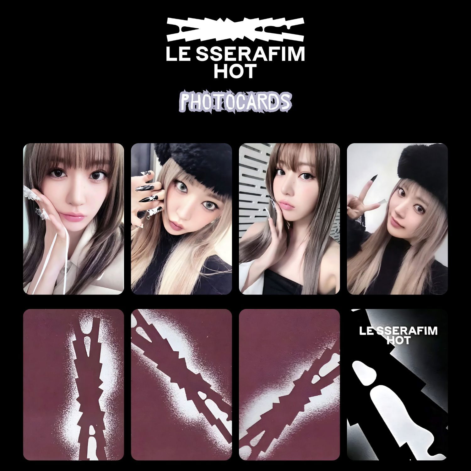 LE SSERAFIM Sakura '' HOT '' Photocards Set