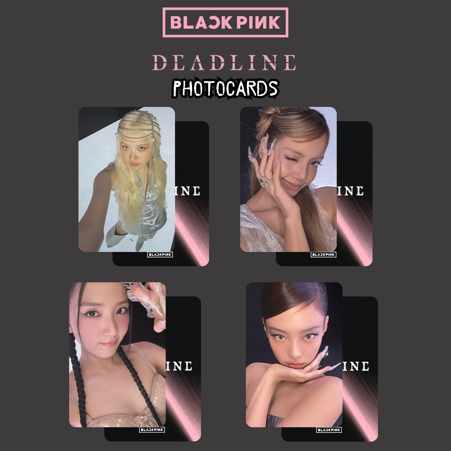 BLACKPINK '' Deadline '' Silver Limited Ver. Photocards Set