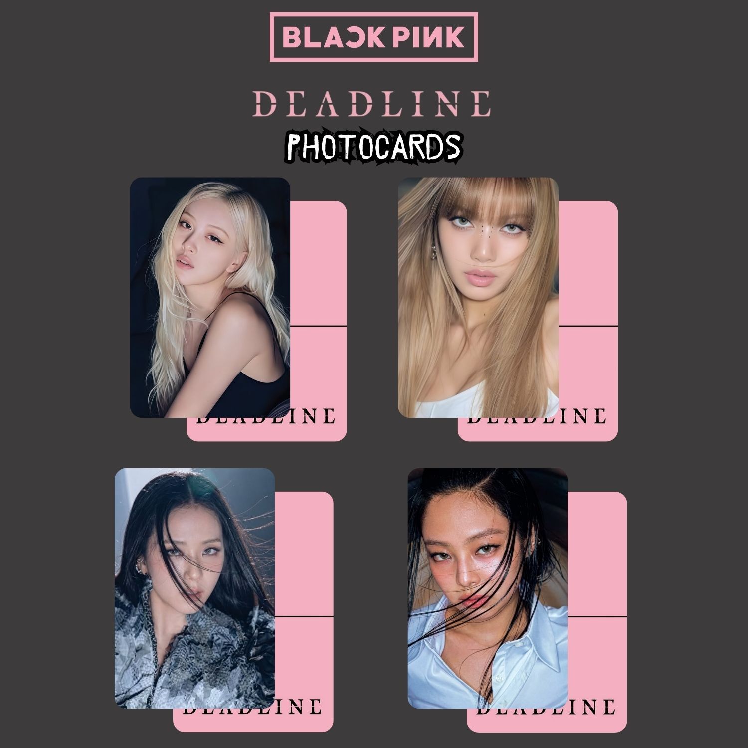 BLACKPINK '' Deadline '' Mood Light Ver. Photocards Set