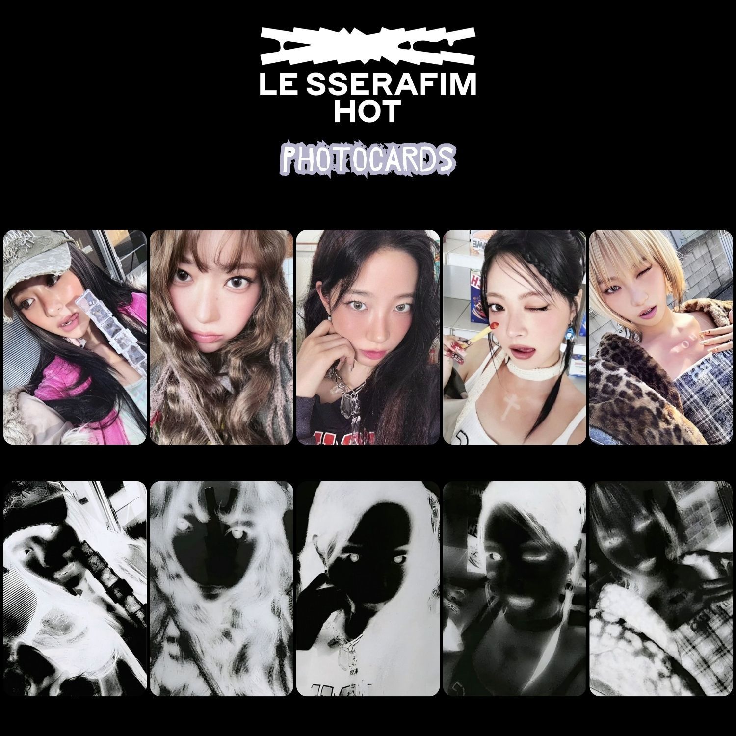 LE SSERAFIM '' HOT '' Photocards Set Standart 1