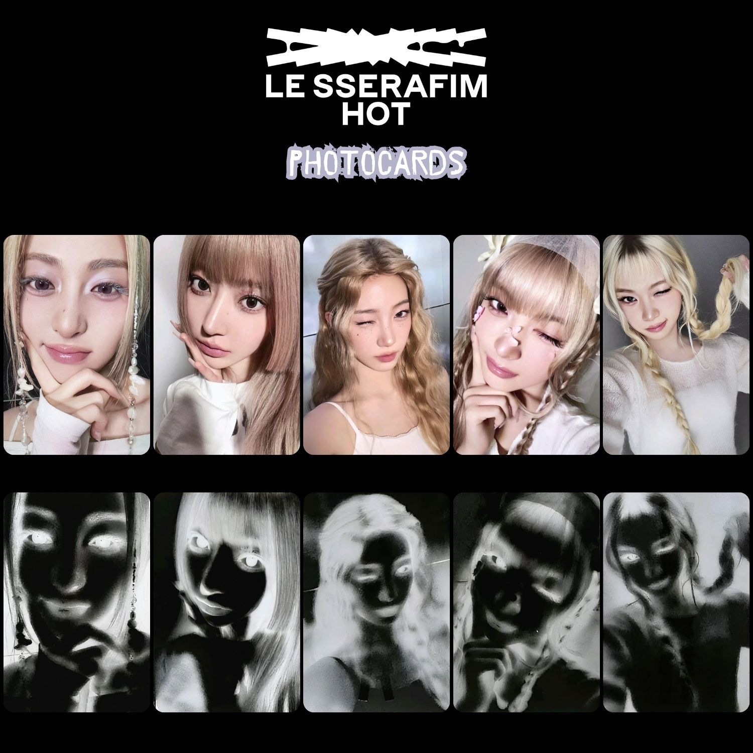 LE SSERAFIM '' HOT '' Photocards Set Standart 2
