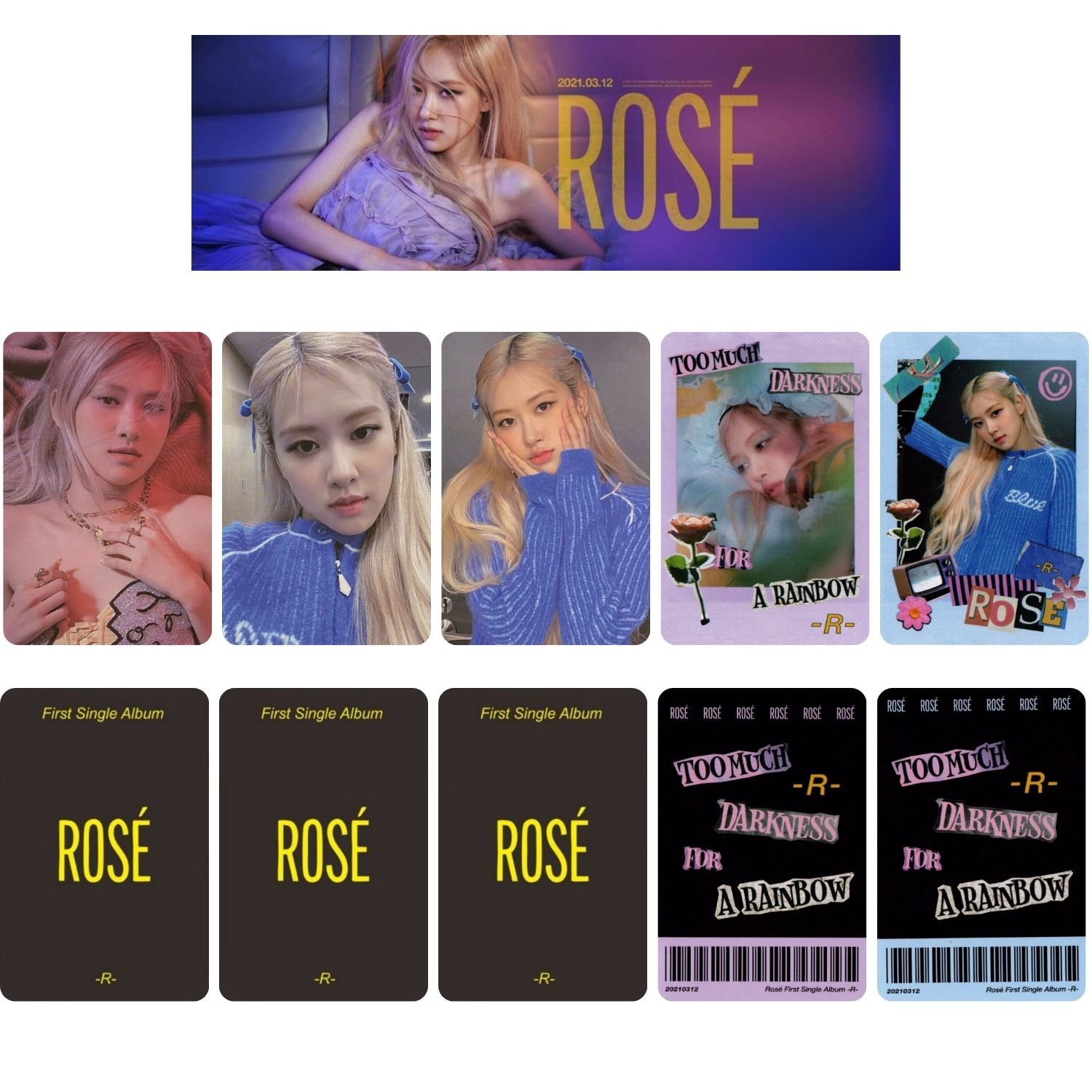BLACKPINK '' Rose -R- '' Albüm Kart Seti