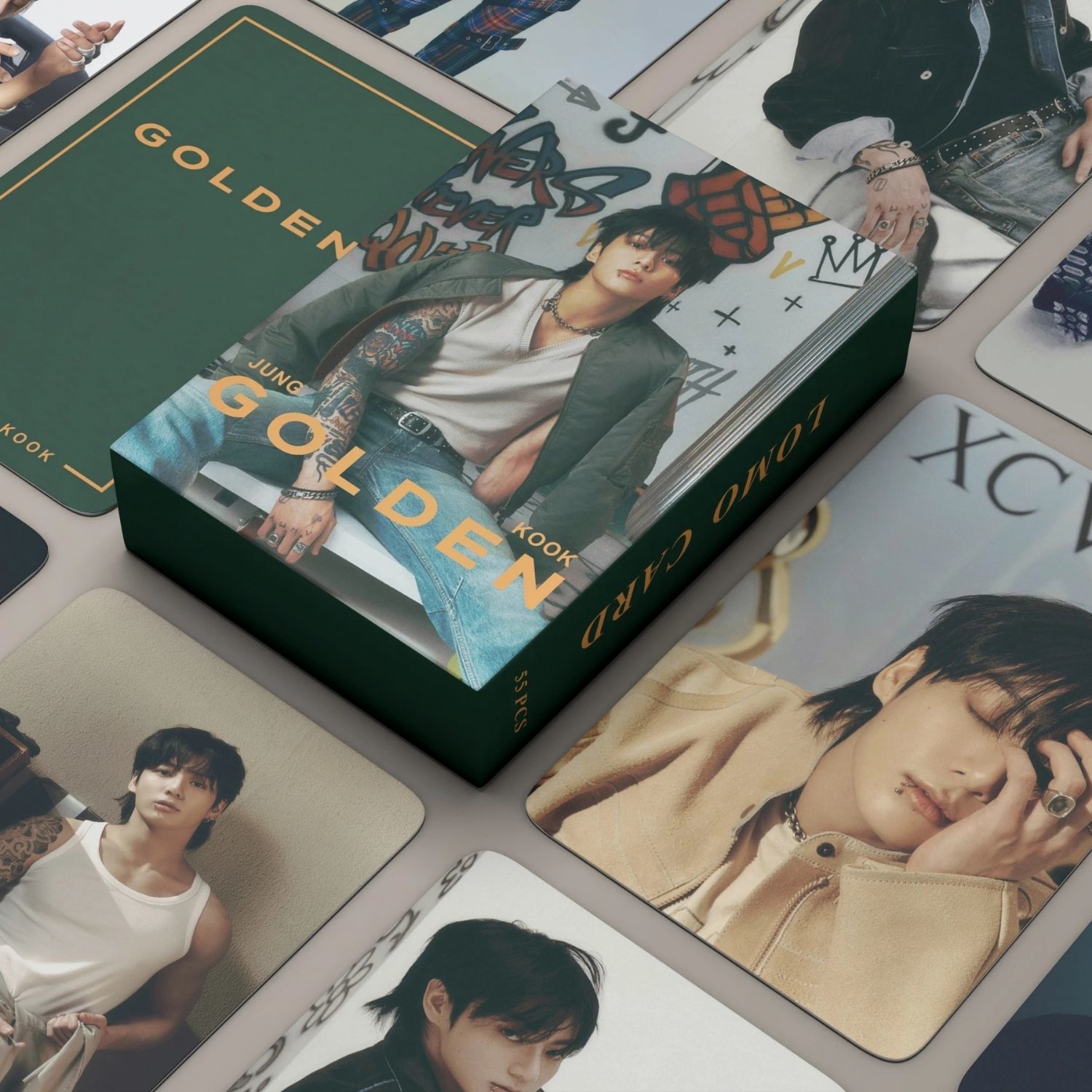 BTS Jungkook '' Golden '' Çift Yön Baskılı Lomo Card Seti