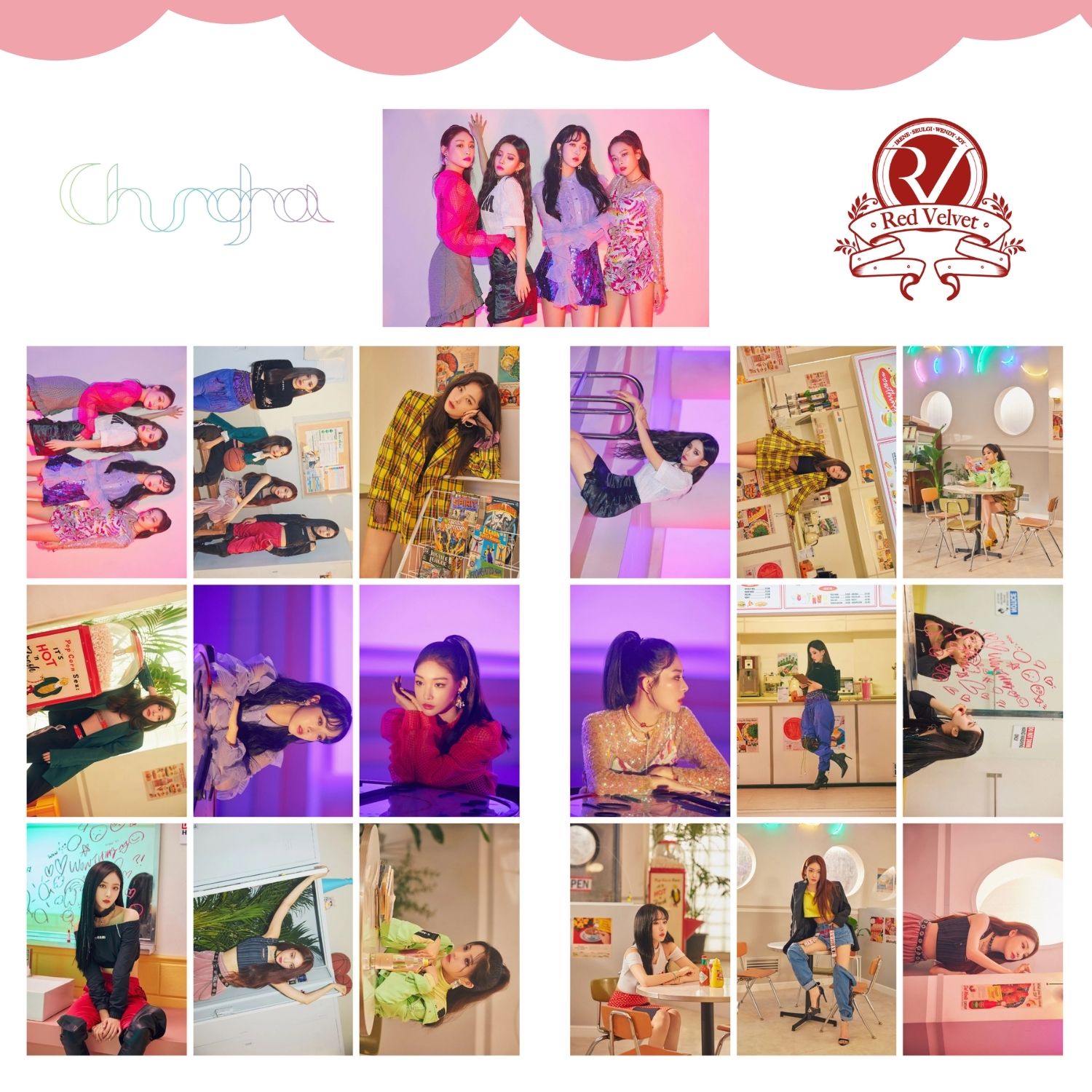 Seulgi x Sinb x Chungha x Soyeon ''Wow Thing''   Fotokart Seti