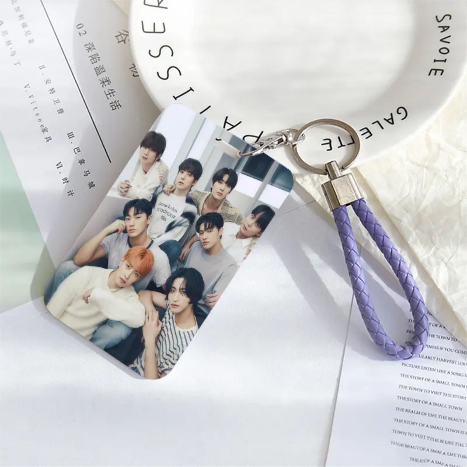 ATEEZ Sert Kapak Card Holder/Anahtarlık