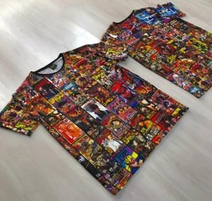 Tüm Baskı Anime T-Shirt - 1