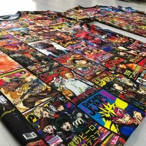 Tüm Baskı Anime T-Shirt - 1