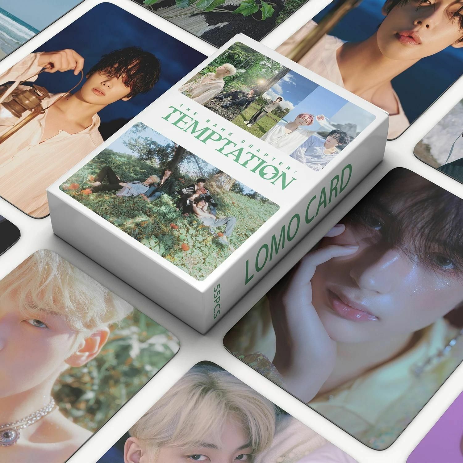 TXT '' Temptation '' Çift Yön Baskılı Lomo Card Seti