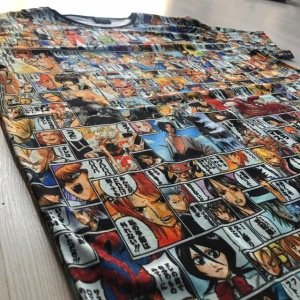 Tüm Baskı Anime T-Shirt - 2 L