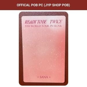 TWICE Sana '' 5th World Tour Ready To Be in Seoul DVD  '' JYP Shop POB PC