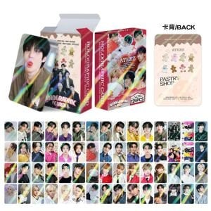 ATEEZ '' Pastry Shop '' Çift Yön Baskılı Hologramlı Lomo Card Seti (60 Pcs)