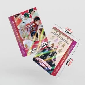 ATEEZ '' Pastry Shop '' Çift Yön Baskılı Hologramlı Lomo Card Seti (60 Pcs)