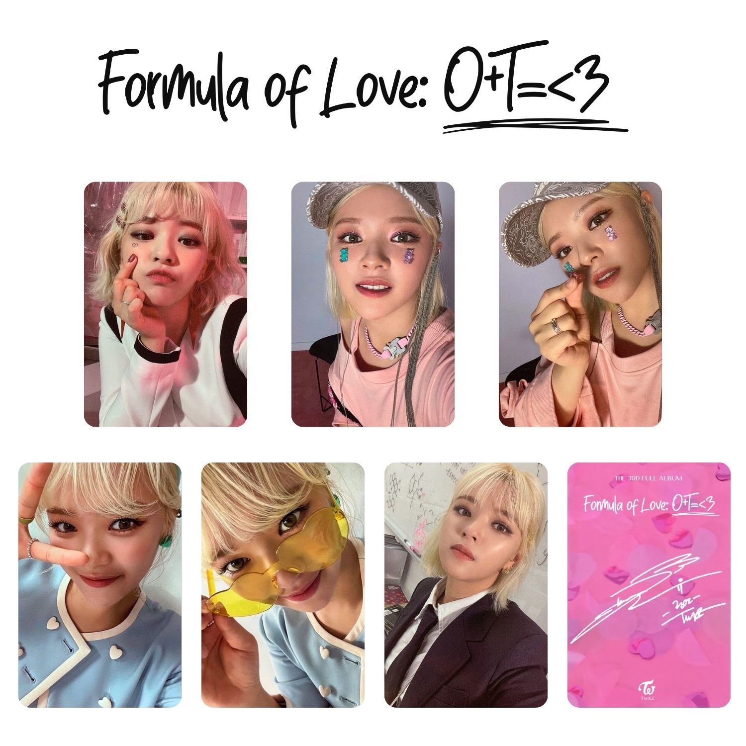 TWICE Jeongyeon '' Formula of Love '' Albüm Kart Seti