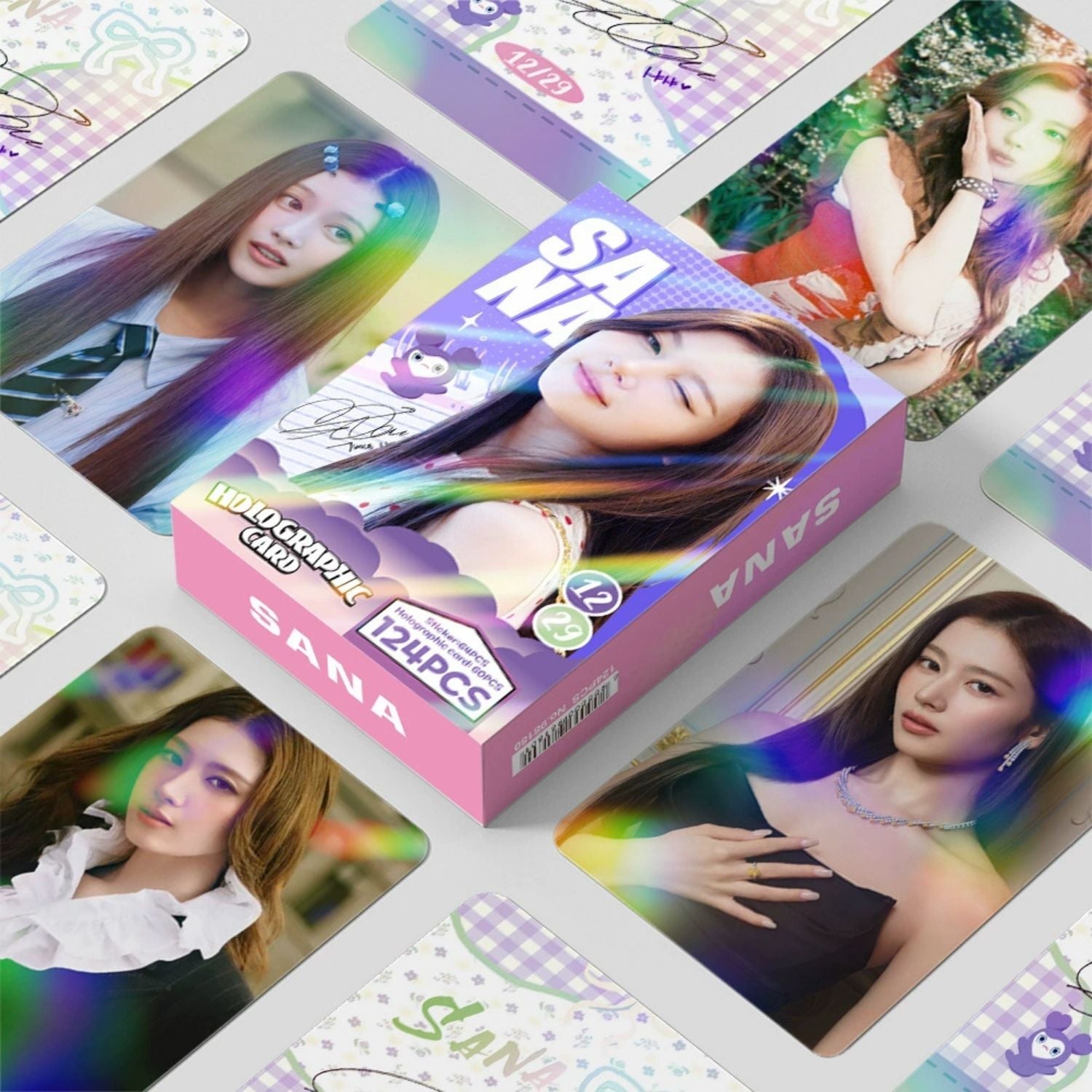 TWICE '' Sana '' Çift Yön Baskılı Hologramlı Lomo Card Seti (60 Pcs)