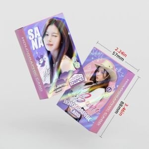 TWICE '' Sana '' Çift Yön Baskılı Hologramlı Lomo Card Seti (60 Pcs)