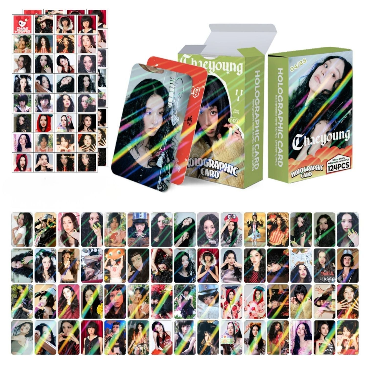 TWICE '' Chaeyoung '' Çift Yön Baskılı Hologramlı Lomo Card Seti (60 Pcs)