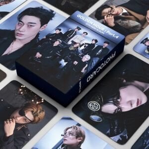 ATEEZ '' Golden Hour : Part 4 '' Çift Yön Baskılı Lomo Card Seti (55 Pcs)