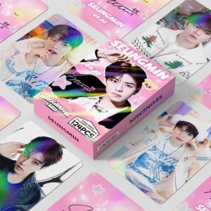 STRAY KIDS '' Seungmin '' Çift Yön Baskılı Hologramlı Lomo Card Seti (60 Pcs)