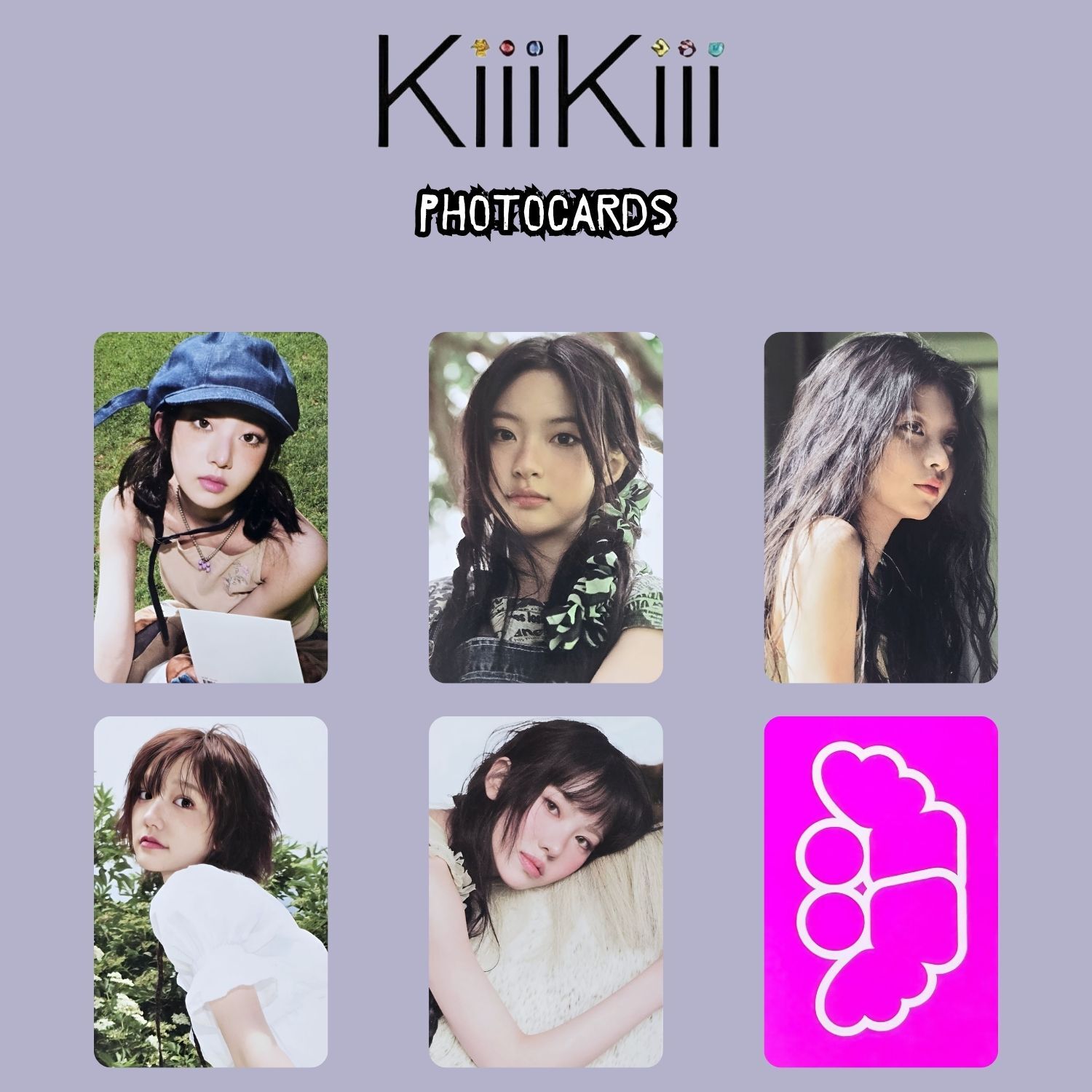 KiiKii '' UNCUT GEM '' Photocards Set 2