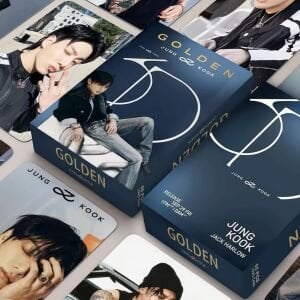 BTS Jungkook '' GOLDEN '' Çift Yön Baskılı Lomo Card Seti