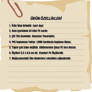 BTS Jungkook '' GOLDEN '' Çift Yön Baskılı Lomo Card Seti