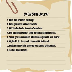 ENHYPEN  '' Romance : UNTOLD ''  Çift Yön Baskılı Hologramlı Laser/Lomo Card Seti