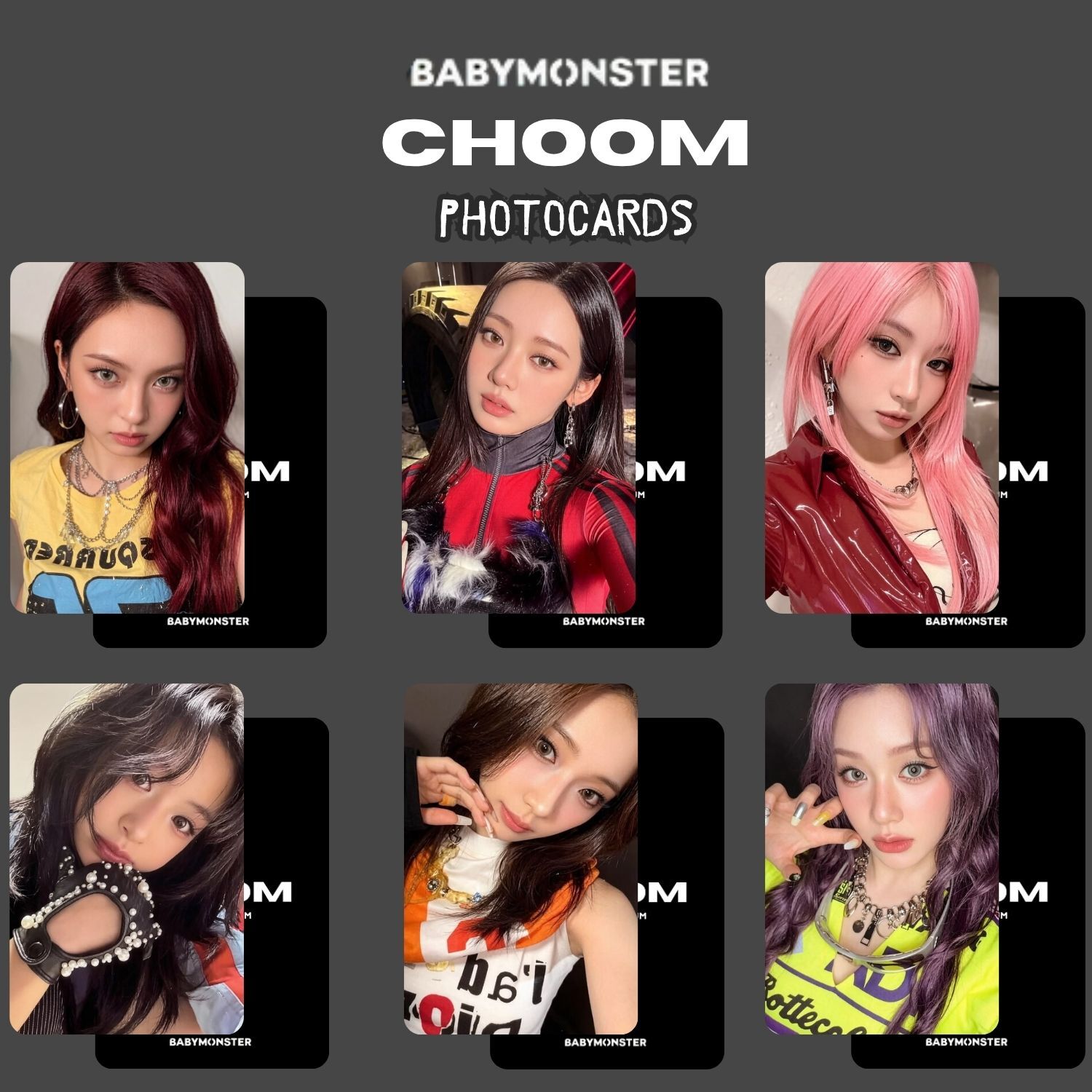 BABYMONSTER '' Choom '' Jewel A Ver. Photocards Set