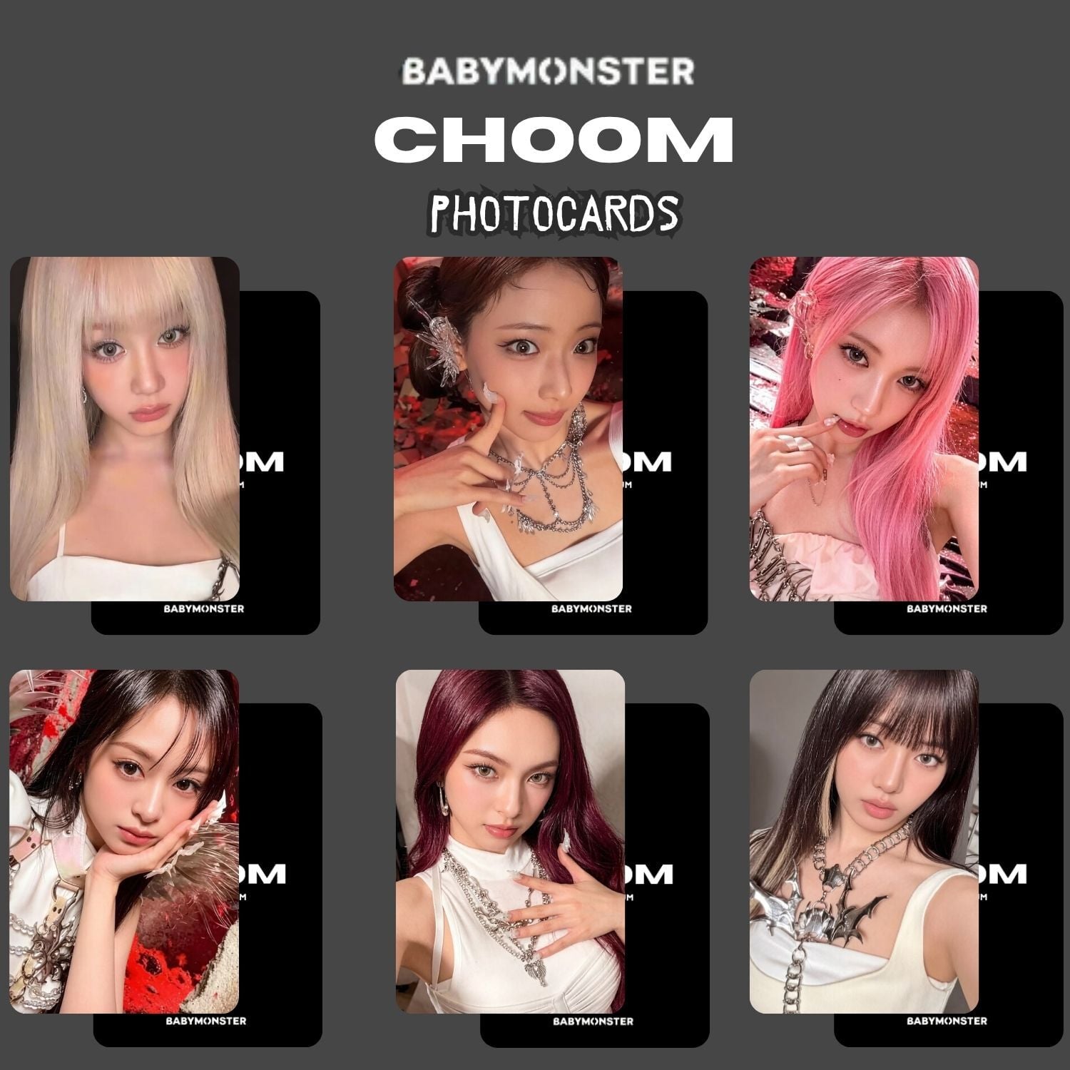 BABYMONSTER '' Choom '' Jewel B  Ver. Photocards Set