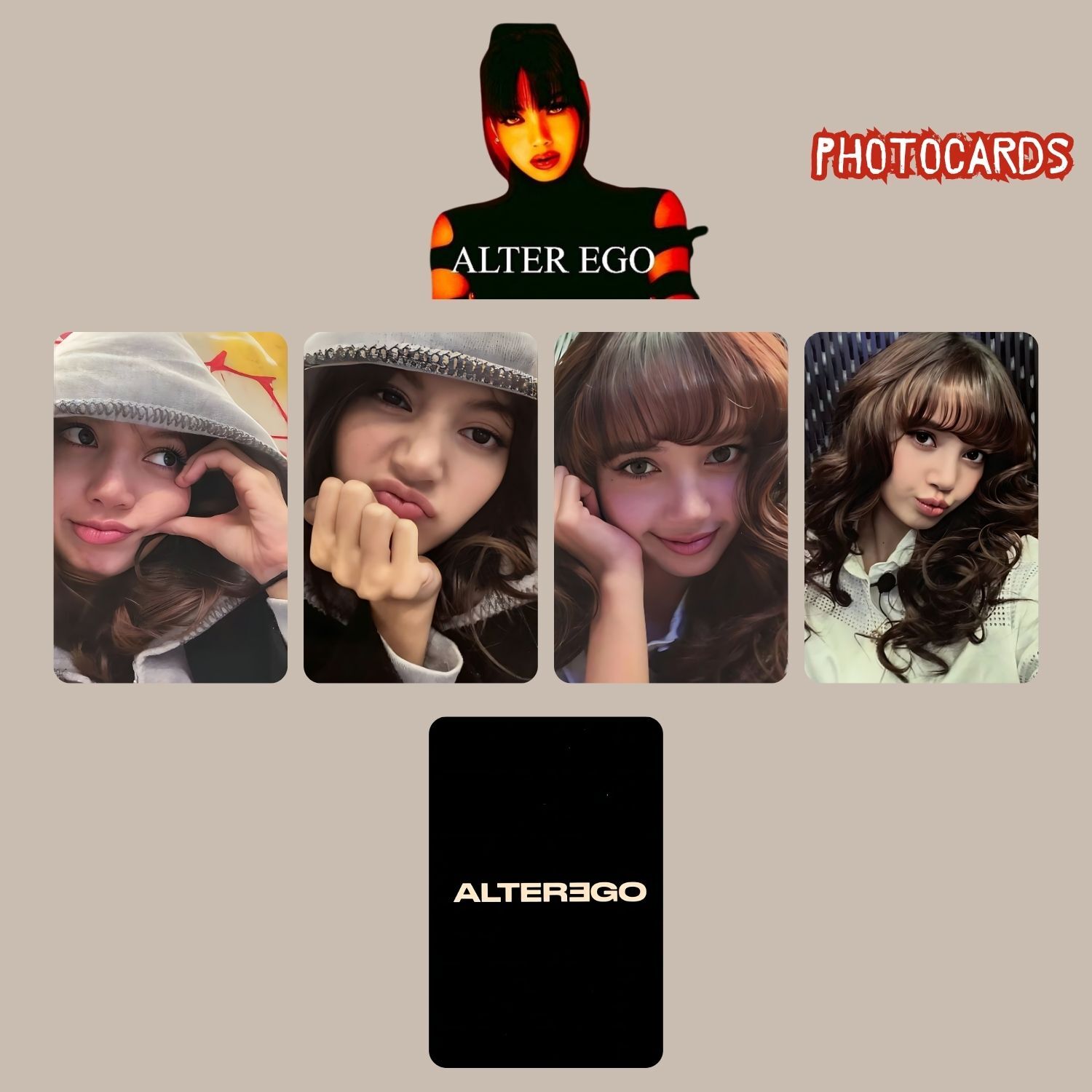 BLACKPINK Lisa '' Alter Ego '' Photocards Set POB 2