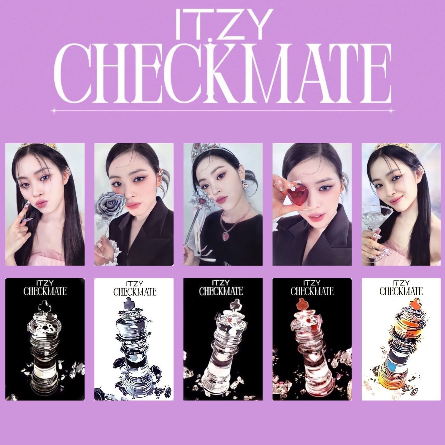 ITZY CHECKMATE '' Ryujin '' Albüm Kart Seti